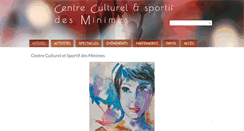 Desktop Screenshot of centrecultureldesminimes.fr
